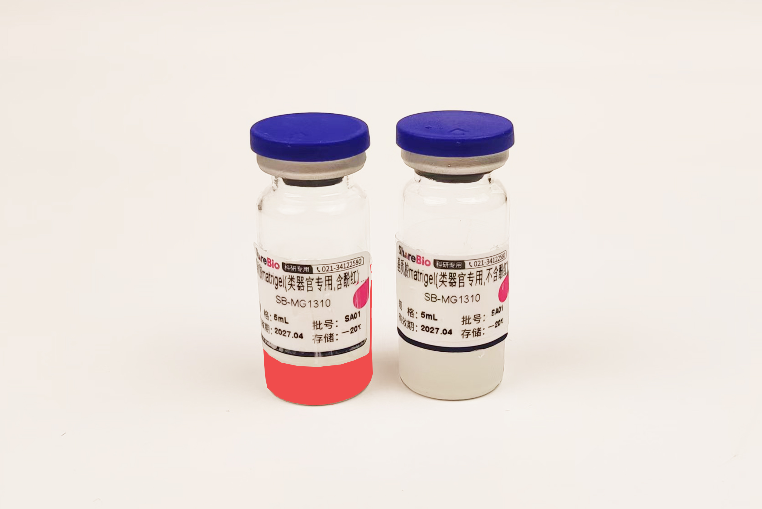 基质胶matrigel(类器官专用Organoid Culture，LDEV-free，默认发不含酚红，含酚红需备注)干冰运输