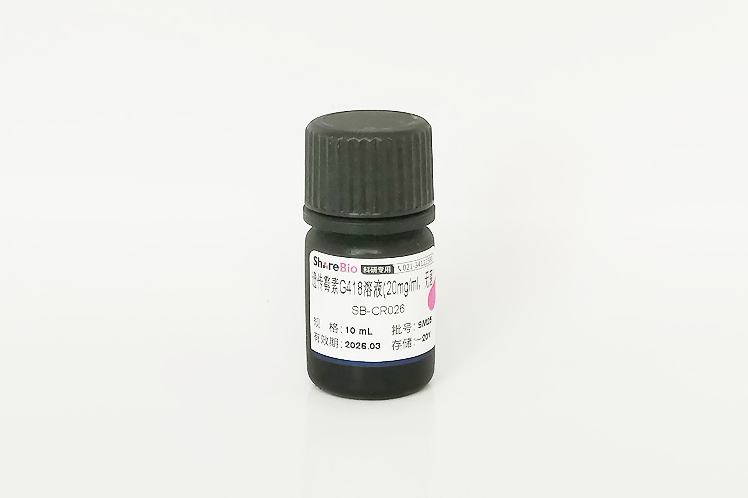 原料短缺暂不供货 遗传霉素G418溶液(20mg/ml，无菌)Geneticin solution（20mg/ml，Sterile）